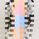  Judy Blue Mid Rise Bermuda Denim Short 152108