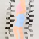  Judy Blue Mid Rise Bermuda Denim Short 152108