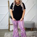  Southern Grace Kickin' Your Aztec Flare Pants, Pink