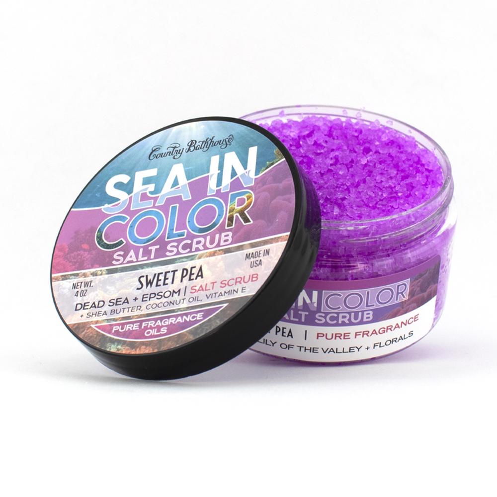 Country Bathhouse Salt Scrubs, Sweet Pea