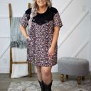  Southern Grace Chevy or Not Dress with Pockets, Leopard & Sequin