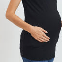  Hello Miz Short Sleeve Maternity Tee, Black