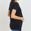  Hello Miz Short Sleeve Maternity Tee, Black