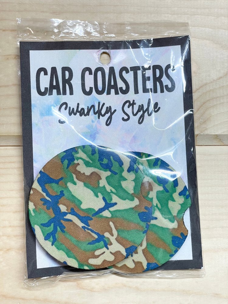 The Swanky Blossom Car Coaster Set, Camouflage