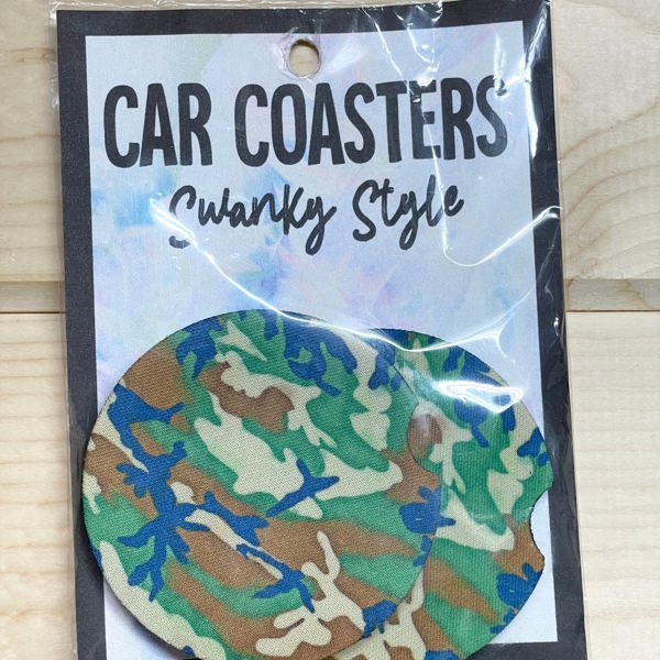 The Swanky Blossom Car Coaster Set, Camouflage