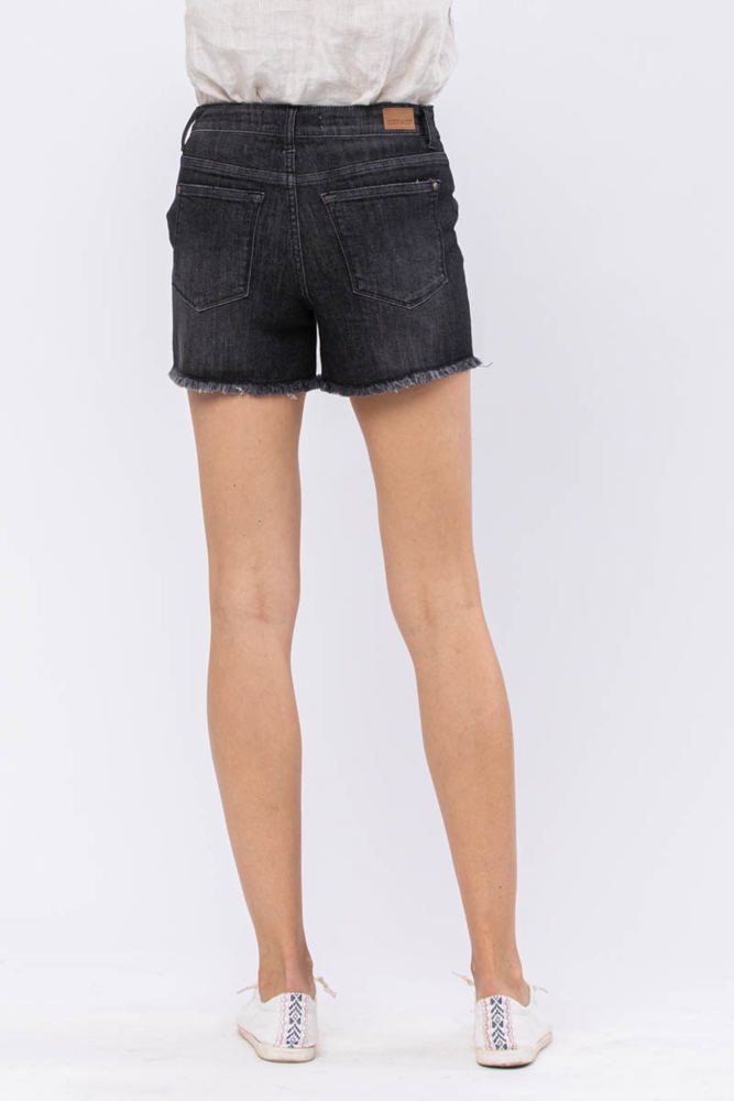 Judy Blue Bloom High Waist Cut Off Maternity Denim Shorts 91501