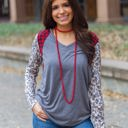  Southern Grace I Will Survive V Neck with Long Sleeve, Buffalo Plaid