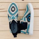  Very G "Bess" Black & Turquoise Slip-on Shoes