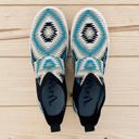  Very G "Bess" Black & Turquoise Slip-on Shoes