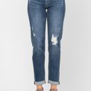  Judy Blue Destroyed Cuffed Slim Fit Denim Mid Rise 82204