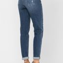  Judy Blue Destroyed Cuffed Slim Fit Denim Mid Rise 82204