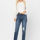  Judy Blue Destroyed Cuffed Slim Fit Denim Mid Rise 82204