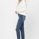  Judy Blue Destroyed Cuffed Slim Fit Denim Mid Rise 82204 - Plus