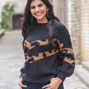  Southern Grace Fall-ing in Warmth Long Sleeve Pullover Sweater with Balloon Long Sleeve