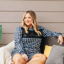  Southern Grace Stylin in Gingham Loungewear Set with Shorts and Sequins