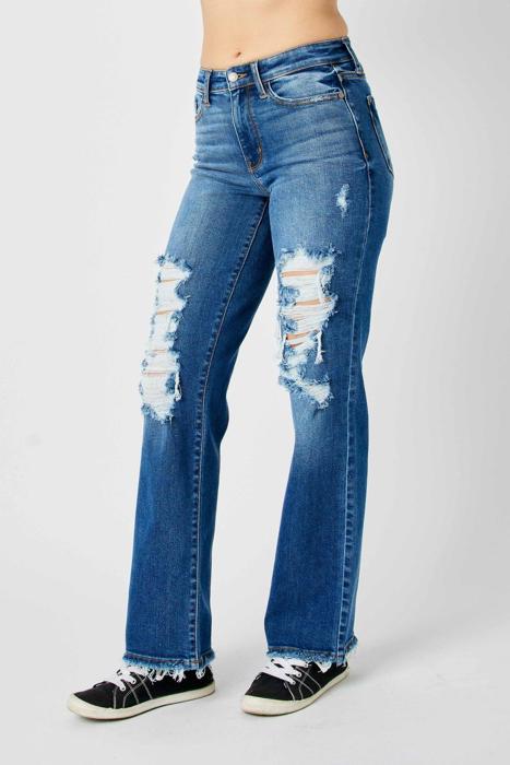 Judy Blue Mid Rise Dad Denim Jeans 82605 - Plus