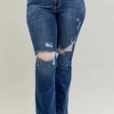  Judy Blue Mid Rise Hand Sand & Destroy Bootcut Denim Jeans 82541 - Plus