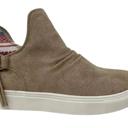  Very G "Whisper" Taupe Aztec Fringe Slip-on Shoes