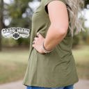  Crazy Train Forever Fave Solid Short Sleeve Top, Olive