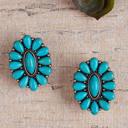  Ashlyn Rose Once and Floral Turquoise Stone Bonnet Copper Earrings