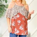  Southern Grace Sweeter Than The Rest Burnt Sienna Mixed Print Sleeveless Top