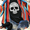  Texas True Threads Sugar Skull Tee, Black 