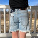 14 Lucky & Blessed Girl's Light Wash Crochet Lace Side Shorts