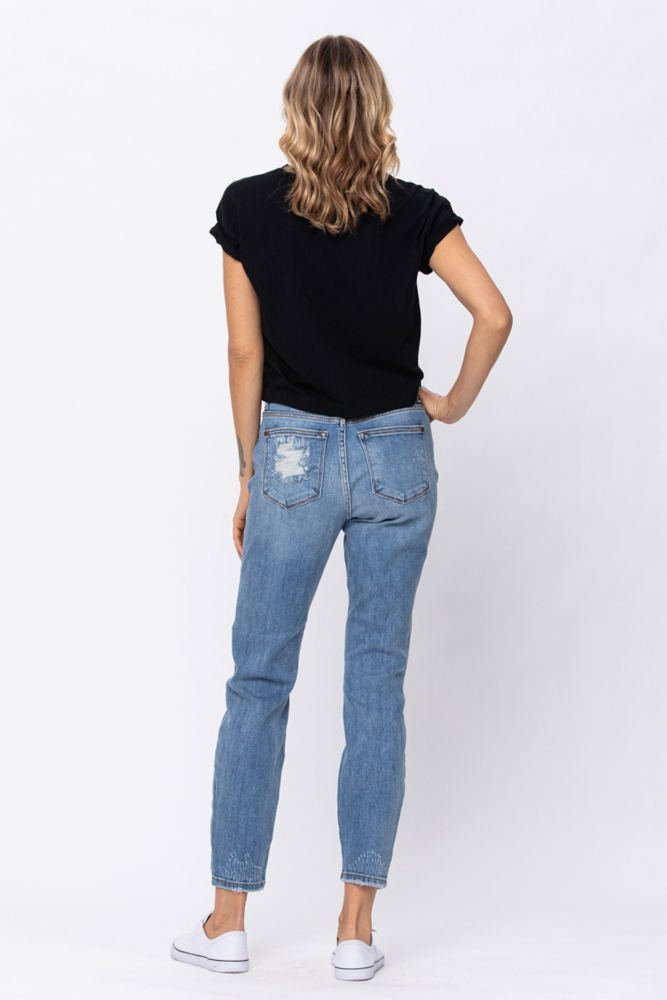 Judy Blue High Waist Destroyed Boyfriend Denim 82170