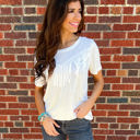  Southern Grace The Right Amount of Western Top, White