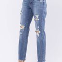  Judy Blue Mid Rise Destroyed Boyfriend Denim 82217