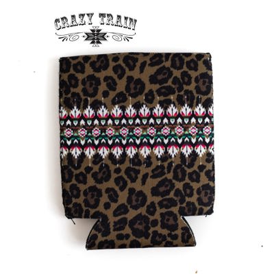 Crazy Train Regular Can Cooler Cooler, Leopard