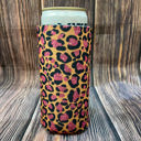  The Swanky Blossom Slim Can Cooler, Pink Leopard