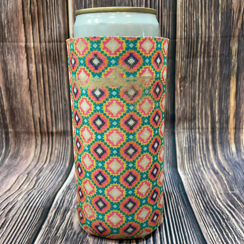 The Swanky Blossom Slim Can Cooler, Aztec