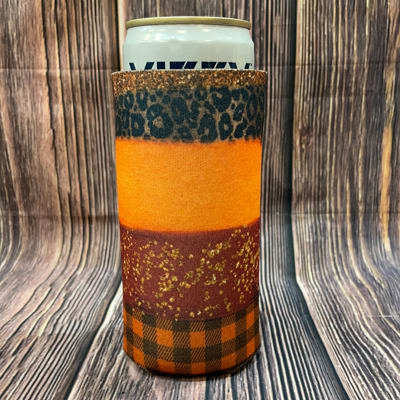 The Swanky Blossom Slim Can Cooler, Plaid