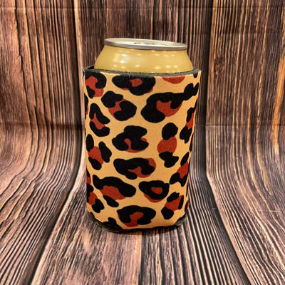 The Swanky Blossom Regular Can Cooler, Brown Leopard