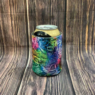 The Swanky Blossom Regular Can Cooler, Rainbow Snakeskin