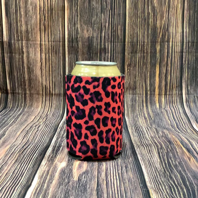 The Swanky Blossom Regular Can Cooler, Pink Leopard