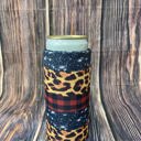  The Swanky Blossom Slim Can Cooler, Leopard Plaid