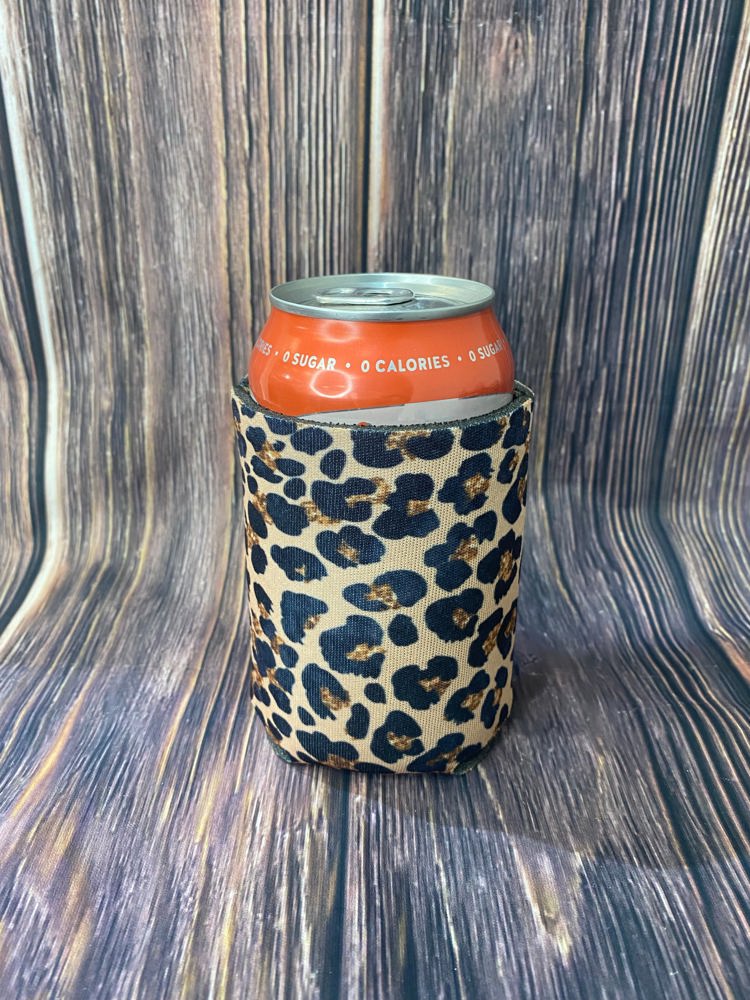 The Swanky Blossom Regular Can Cooler, Leopard