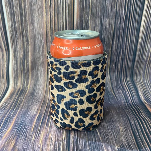 The Swanky Blossom Regular Can Cooler, Leopard