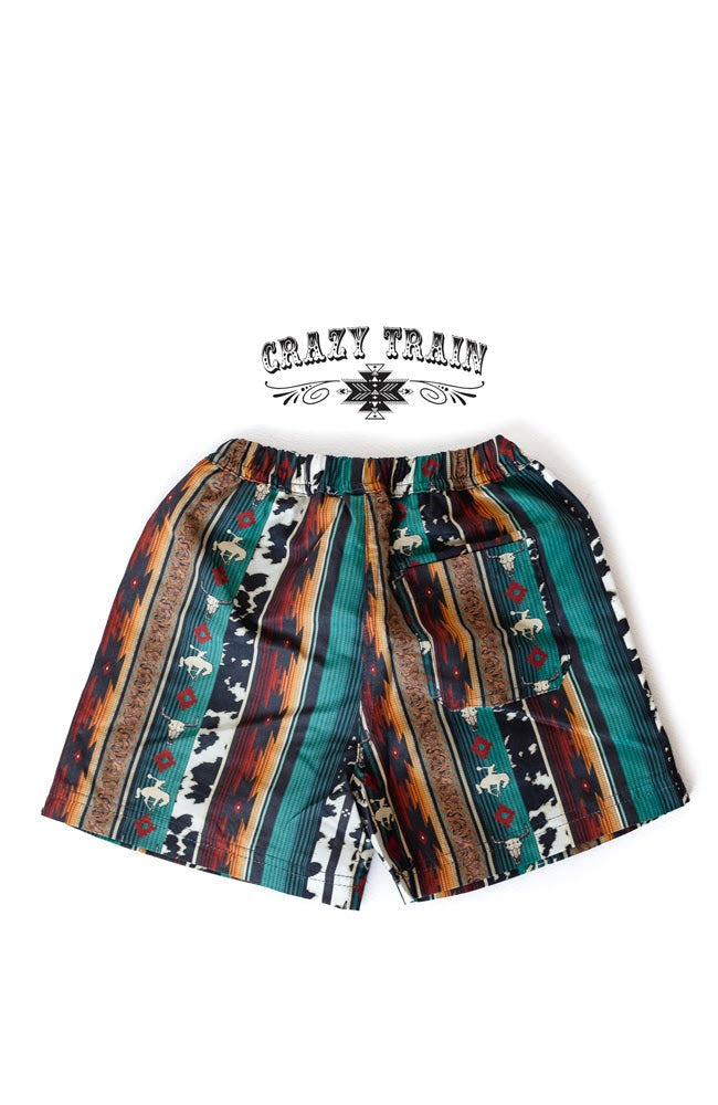 Crazy Train Boy's Raise Em’ Western Shorts