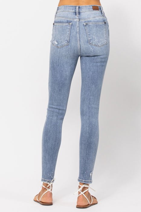 Judy Blue High Waist Skinny Bleached Splash Denim 82293