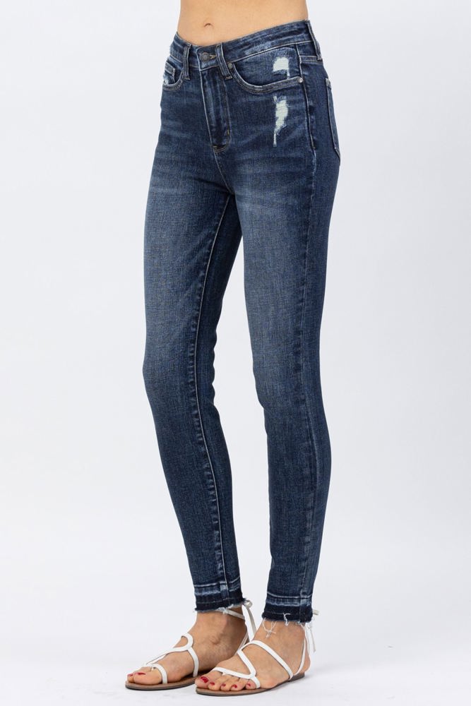 Judy Blue Hi-Waisted Tummy Control Clean Skinny Denim 88417 - Plus