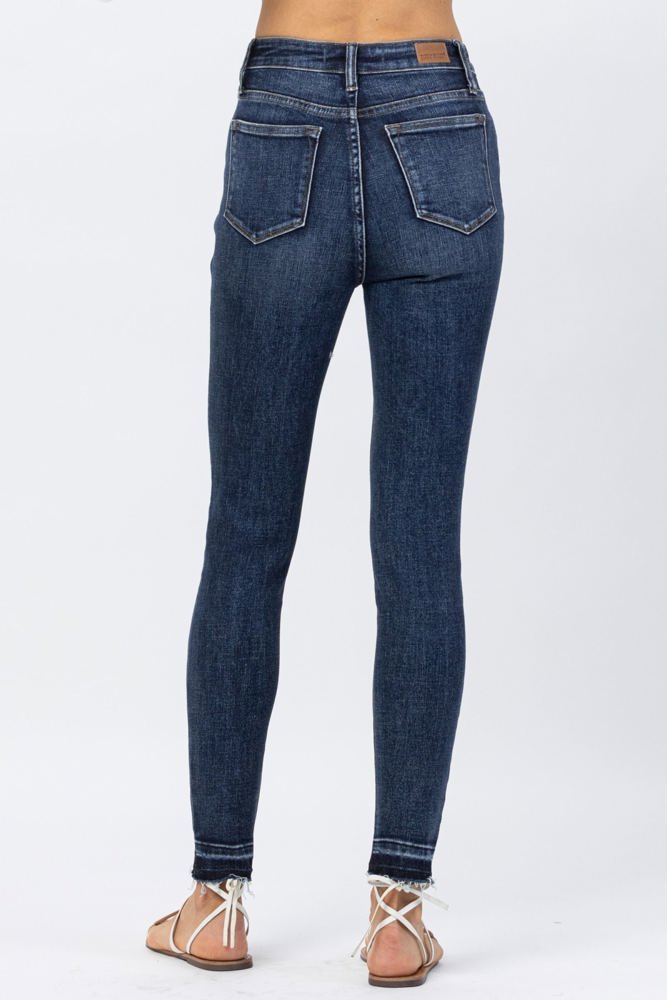 Judy Blue Hi-Waisted Tummy Control Clean Skinny Denim 88417 - Plus