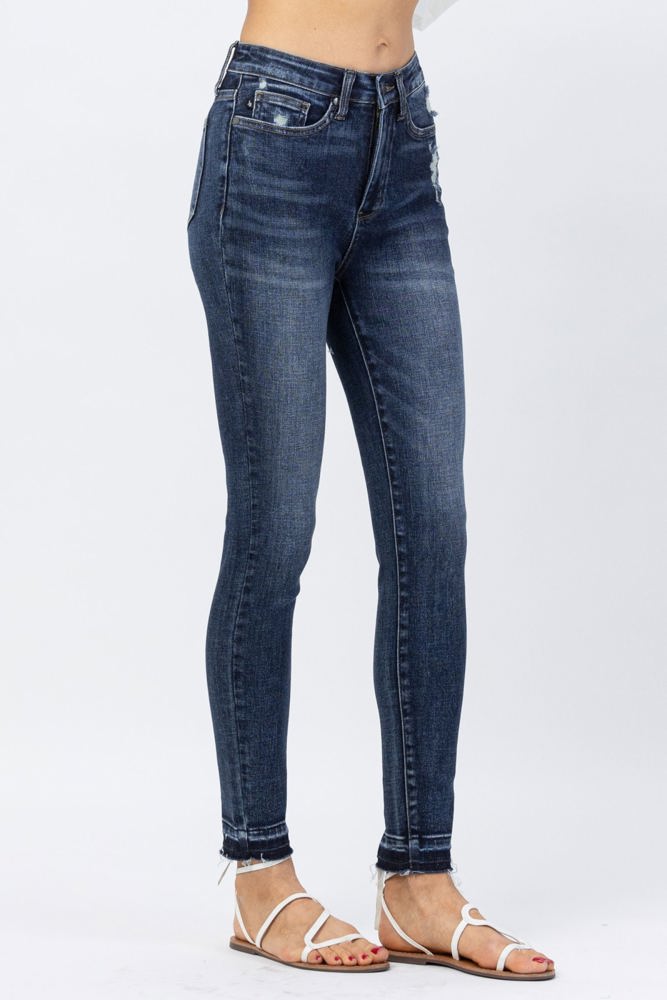 Judy Blue Hi-Waisted Tummy Control Clean Skinny Denim 88417 - Plus