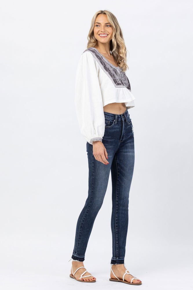 Judy Blue Hi-Waisted Tummy Control Clean Skinny Denim 88417 - Plus