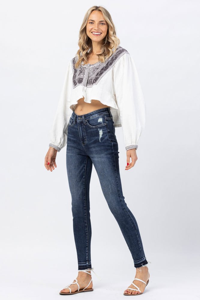 Judy Blue Hi-Waisted Tummy Control Clean Skinny Denim 88417 - Plus