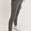  Hello Miz Two-Tone Brushed Terry Maternity Sweatpants, Charcoal