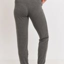  Hello Miz Two-Tone Brushed Terry Maternity Sweatpants, Charcoal