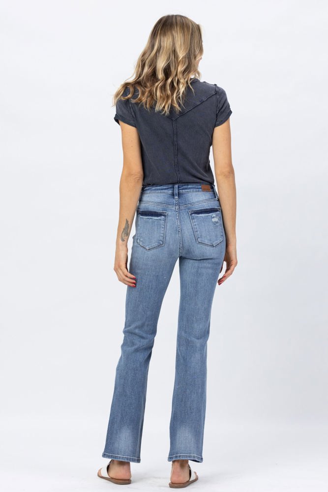 Judy Blue High Waist Destroyed Bootcut Denim 82405 - Plus